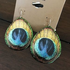 Metallic Peacock Earrings